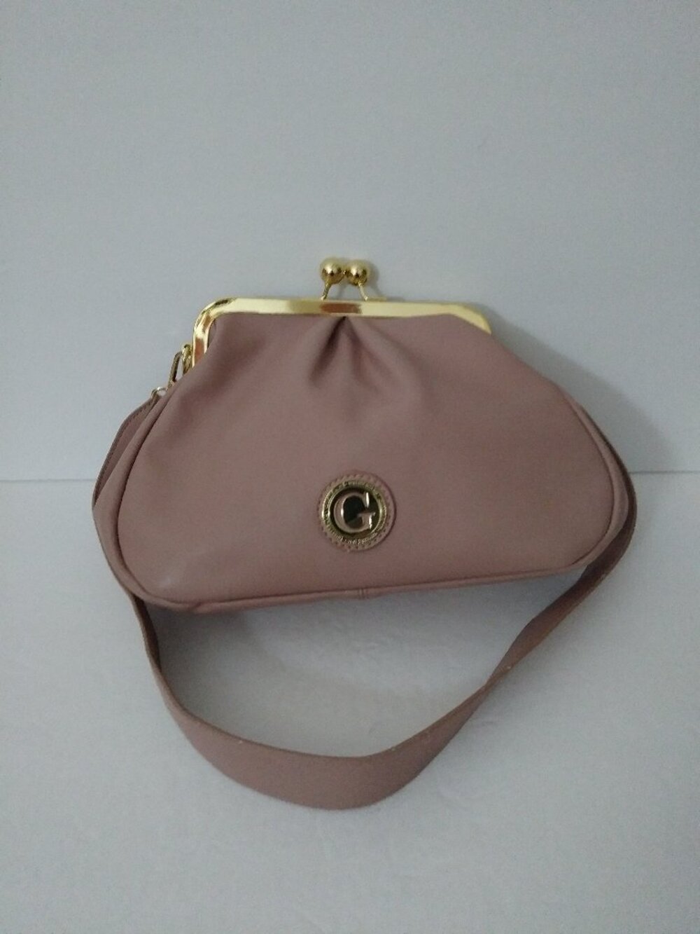 Giselle Paris Kiss-lock Pouch Dusty Rose Bag